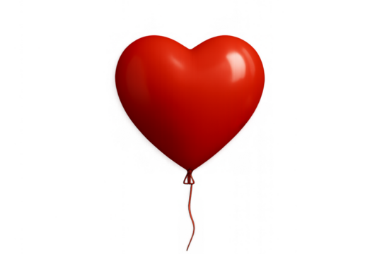 Red Heart Balloon: A vibrant red heart-shaped balloon, a universal symbol of love and affection, floats gracefully, ready to convey feelings of warmth and devotion.