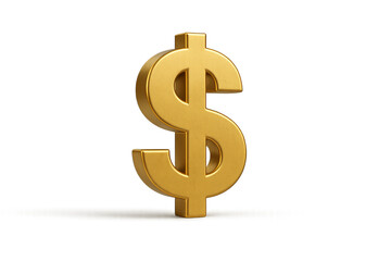 Golden Dollar Sign: A lustrous gold dollar sign, symbolizing wealth, prosperity, and financial success. It stands as a powerful icon of currency, commerce, and economic growth.