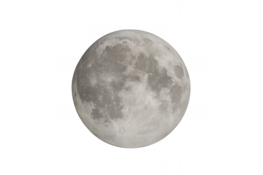 Lunar Orb: Witness the stark beauty of a fully illuminated moon, showcasing its intricate textures and captivating presence in the vast expanse of space.