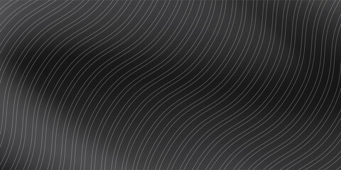 Abstract monochrome metalic dark background waves line concept. Modern concept stripes line. Simple lines wallpaper. Vector illustration.
