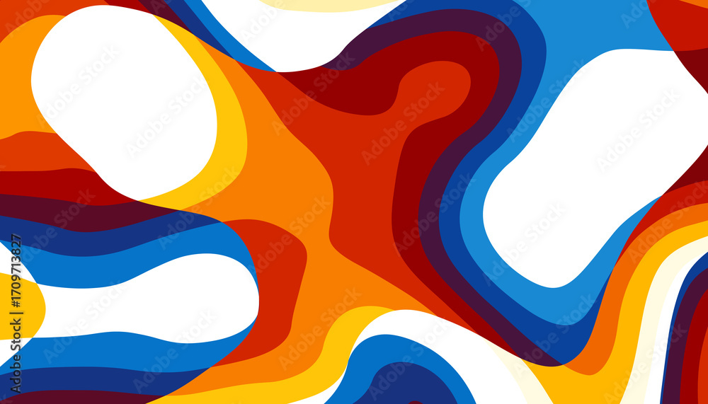 Poster futuristic background in simple retro style design with colorful lines. overlay abstract retro desig