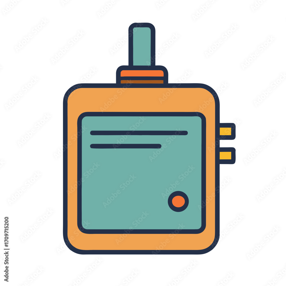 Aufkleber simple flat icon of a portable electronic device with a screen and buttons