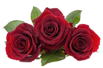 Three Red Sparkling Roses