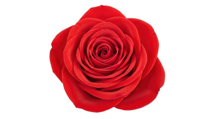 Fototapeta premium Isolated gorgeous red rose blossom, beautiful elegant bloom, romantic flower in love concept