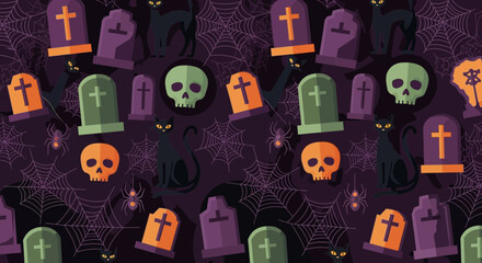 halloween seamless background