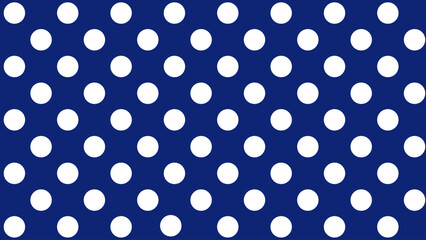 Blue seamless pattern with white drops. Polka dot background. Cute wallpaper with circle.