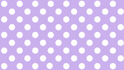 Purple seamless pattern with white drops. Polka dot background. Cute wallpaper with circle. © Lara