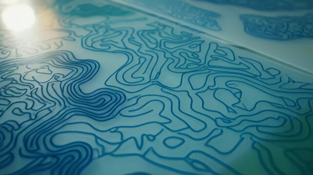 Layered Acetate Sheets with Ocean Mint Mesh