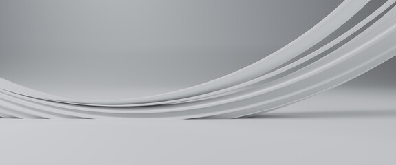 Abstract Futuristic empty floor and room Sci-Fi Corridor With light for showcase,room,interior,display products.Modern Future cement floor and wall background technology interior concept.3d render