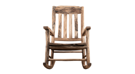 Aged wooden rocking chair