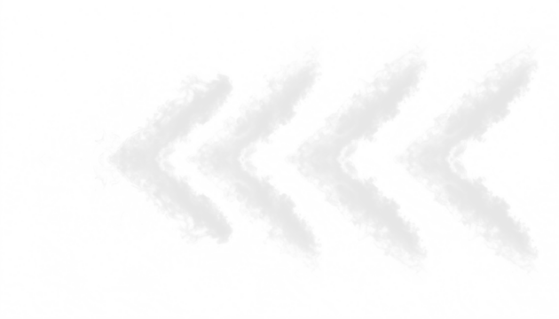 PNG white smoke forming a broken zigzag arrow with transparent background, perfect for overlays, abstract graphics, creative design, direction icons, and digital art projects