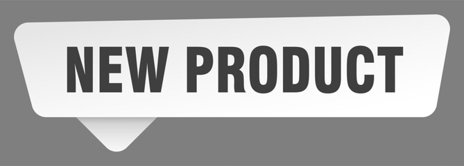 new product sign. new product white sticker isolated on gray background