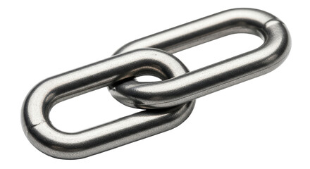 Obraz premium Isolated chain links made of metal for connection, strength and security, hardware tools