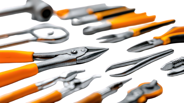 Assortment Of Tools With Orange Handles