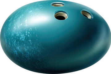 Teal Bowling Ball With Speckled Design