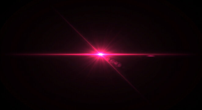 Red Lens Flare with black Background
