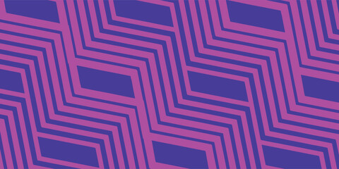 Abstract geometric pattern featuring repeating zig-zag lines in purple and blue.