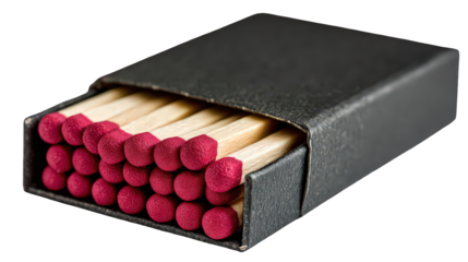 Box Of Wooden Matches With Red Heads