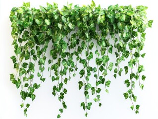 Hanging greenery, vibrant green leaves cascading down