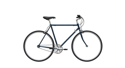 Isolated bicycle image of a fixed gear bike, studio shot of cycling vehicle with simple style
