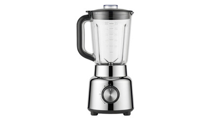 Isolated blender ready for smoothie or soup prep in kitchen appliance product shot