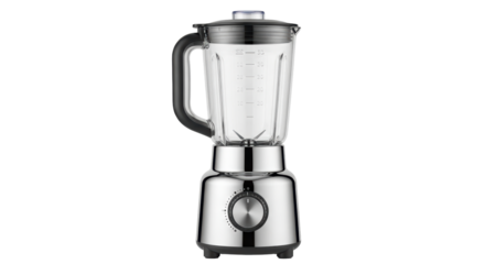 Isolated blender ready for smoothie or soup prep in kitchen appliance product shot