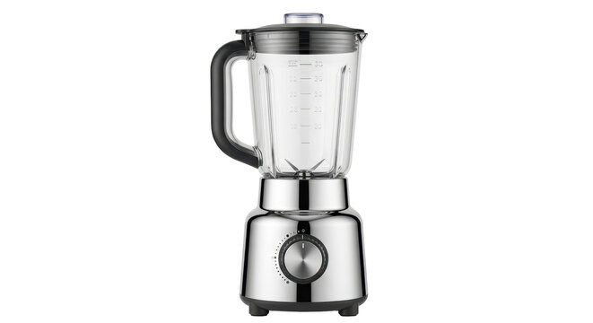 Isolated blender ready for smoothie or soup prep in kitchen appliance product shot