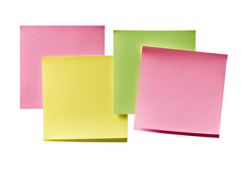 Fototapeta premium Three colorful sticky notes layered