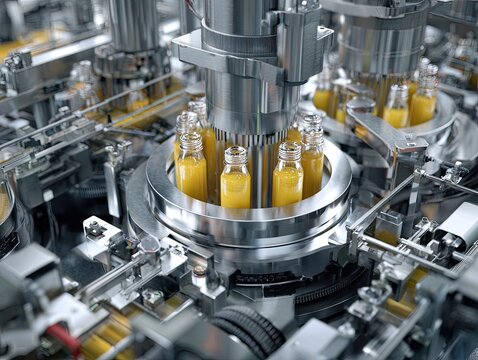 Automated juice bottling line