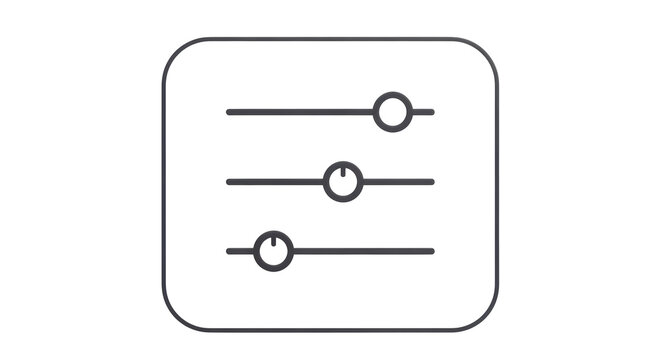 Isolated controls for settings or preferences in apps, software, and digital interfaces