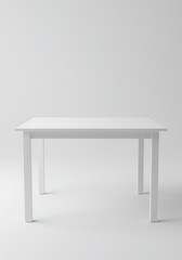 Modern White Rectangular Dining Table