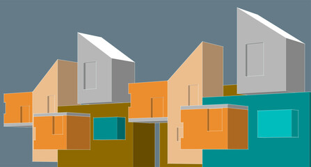 abstract architecture concept building 3d