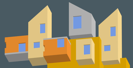 abstract architecture concept building 3d