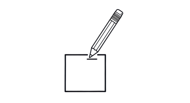 Isolated Writing utensil and box, drawing pencil concept, sketch, drawing, school and office stationery