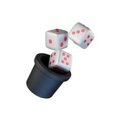 3d rendering rolling dices
