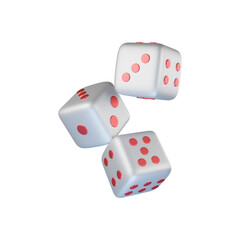3d rendering dices icon
