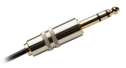 Isolated audio jack for sound equipment on a surface is ready for professional use