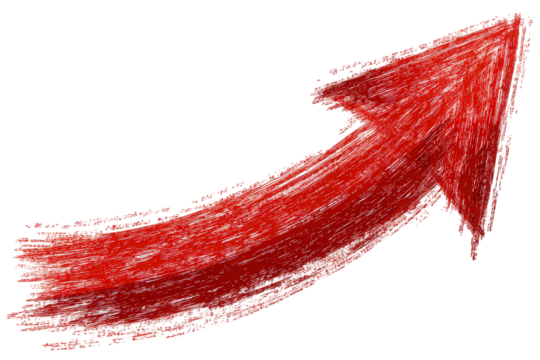 Red Glitter Arrow Graphic Design Element