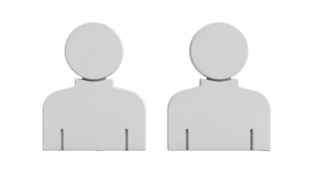 Isolated faceless silhouettes symbolizing representation, togetherness, teamwork and cooperation