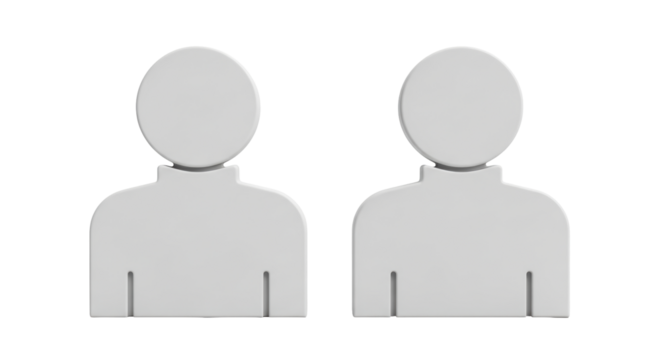 Isolated faceless silhouettes symbolizing representation, togetherness, teamwork and cooperation