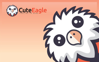 Eagle cute head mascot logo
