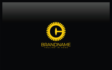 Lettermarks logo C forming cat eye that are staring sharply