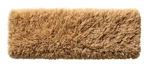 Tan shaggy rug