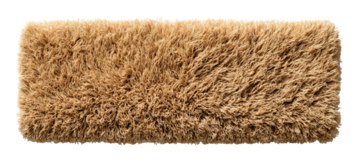 Tan shaggy rug