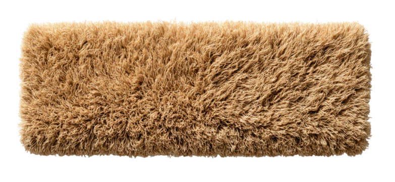 Tan shaggy rug
