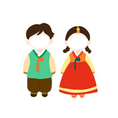 어린이집 명절 얼굴도안,한복입은아이들