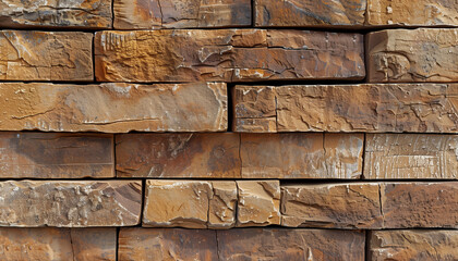 Obraz premium Brown Stone Wall Texture Background