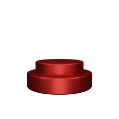 3d single podium for product display red

