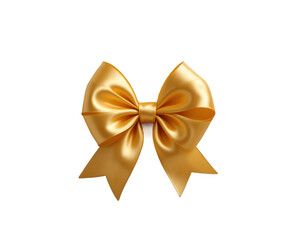 Elegant Gold Satin Ribbon – Luxury Gift Decor, Holiday Design, High-Resolution Vector Art, Transparent PNG Overlay