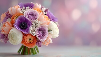 Floral bouquet, pastel hues